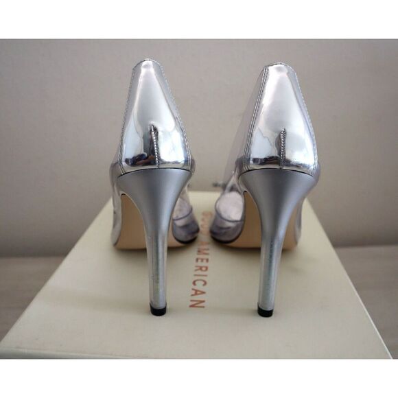 Good American Sz 7.5 Clear Cinder-F*cking-Rella Jeweled Stiletto Pumps $195 - Picture 11 of 15